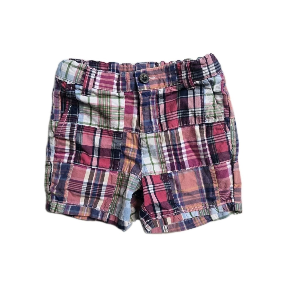 Janie And Jack Baby Boys Madras Shorts  18-24 Months Plaid Classic